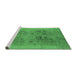 Sideview of Machine Washable Oriental Emerald Green Industrial Area Rugs, wshurb3019emgrn