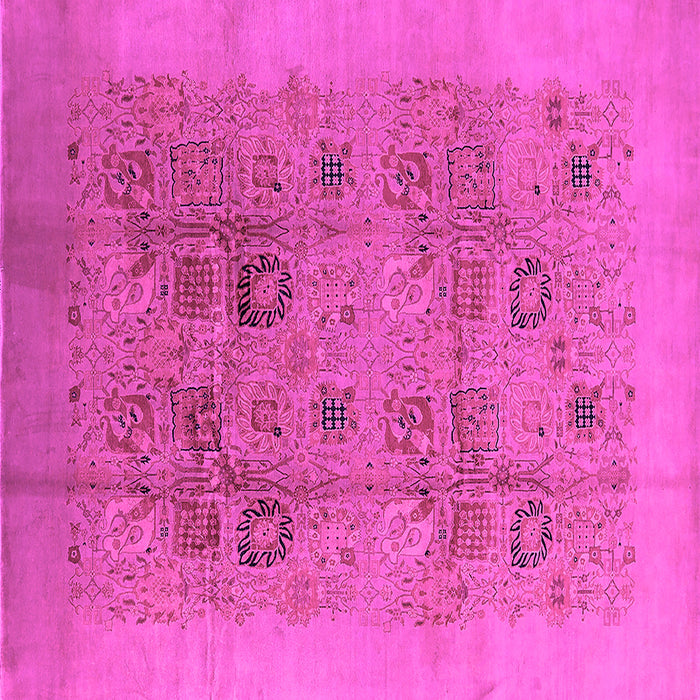 Square Oriental Pink Industrial Rug, urb3019pnk