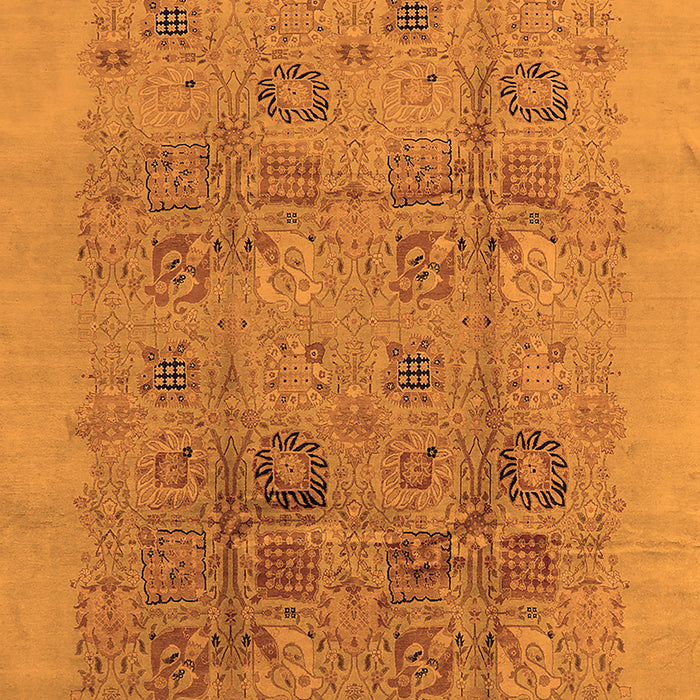 Machine Washable Oriental Orange Industrial Area Rugs, wshurb3019org