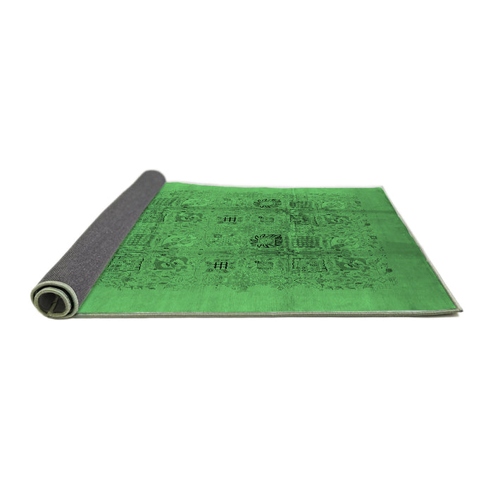 Sideview of Oriental Emerald Green Industrial Rug, urb3019emgrn