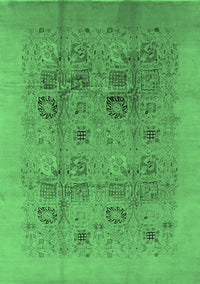 Oriental Emerald Green Industrial Rug, urb3019emgrn