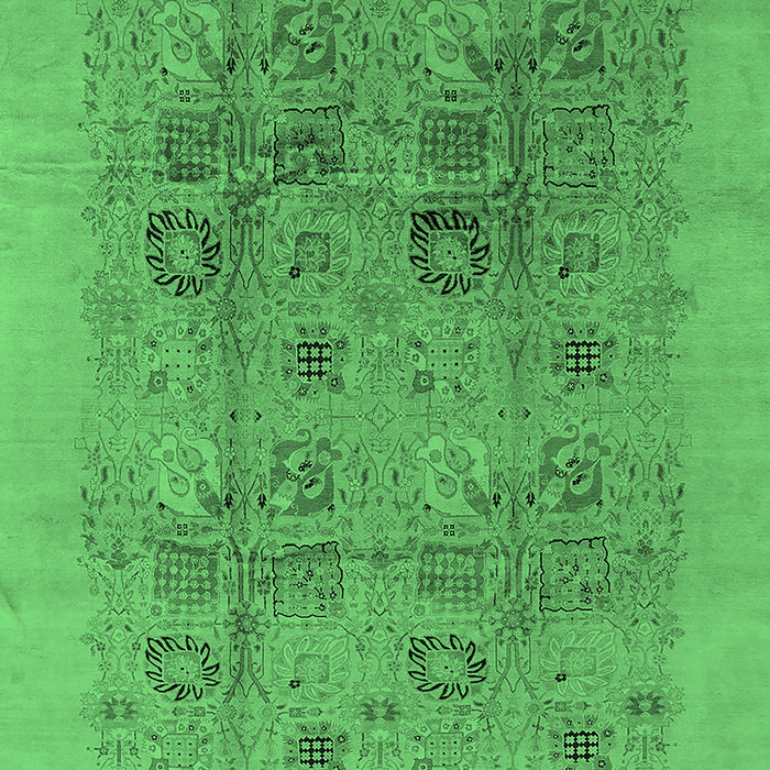 Oriental Emerald Green Industrial Rug, urb3019emgrn