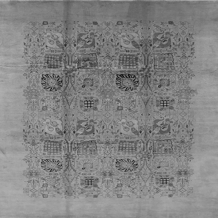 Square Oriental Gray Industrial Rug, urb3019gry