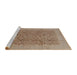 Sideview of Machine Washable Industrial Modern Gold Brown Rug, wshurb3020