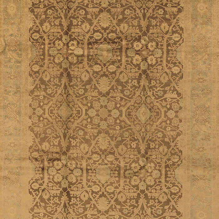 Machine Washable Oriental Brown Industrial Rug, wshurb3020brn