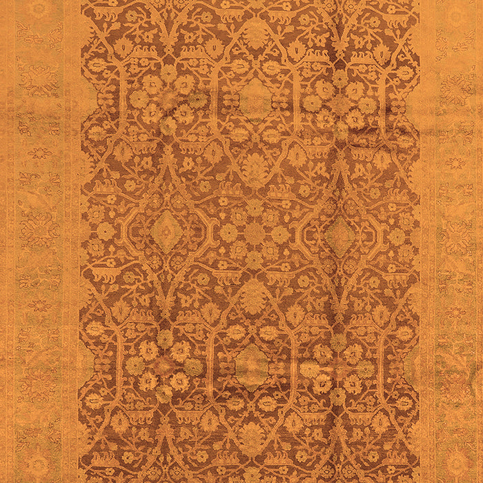Machine Washable Oriental Orange Industrial Area Rugs, wshurb3020org