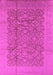 Machine Washable Oriental Pink Industrial Rug, wshurb3020pnk