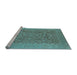 Sideview of Machine Washable Oriental Light Blue Industrial Rug, wshurb3020lblu