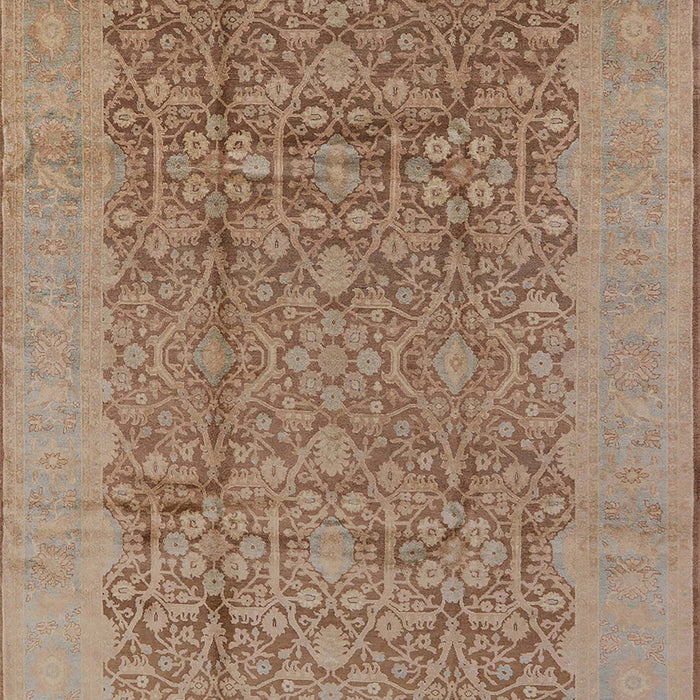 Mid-Century Modern Gold Brown Oriental Rug, urb3020