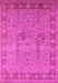 Machine Washable Oriental Pink Industrial Rug, wshurb3021pnk