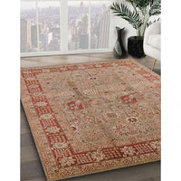 Mid-Century Modern Chestnut Red Oriental Rug, urb3021