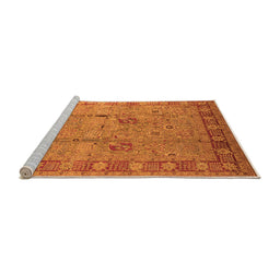 Sideview of Machine Washable Oriental Orange Industrial Area Rugs, wshurb3021org