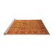 Sideview of Machine Washable Oriental Orange Industrial Area Rugs, wshurb3021org