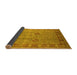 Sideview of Oriental Yellow Industrial Rug, urb3021yw