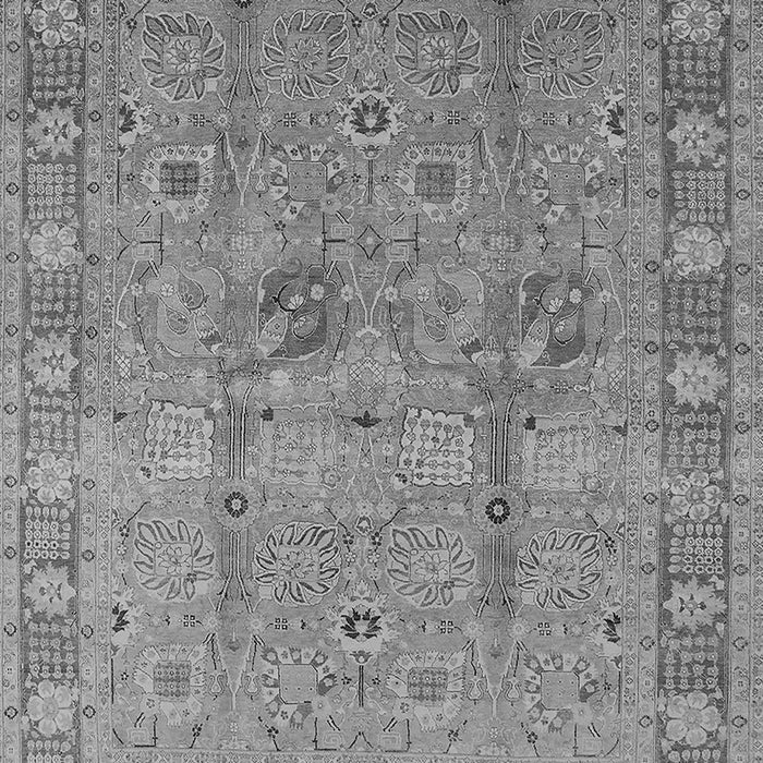 Machine Washable Oriental Gray Industrial Rug, wshurb3021gry