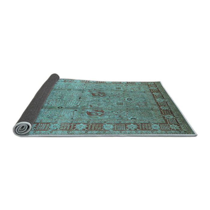 Sideview of Oriental Light Blue Industrial Rug, urb3021lblu