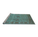 Sideview of Machine Washable Oriental Light Blue Industrial Rug, wshurb3021lblu