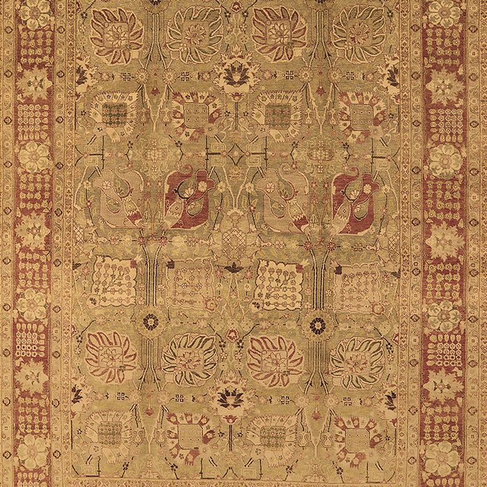 Machine Washable Oriental Brown Industrial Rug, wshurb3021brn