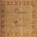 Square Oriental Brown Industrial Rug, urb3021brn