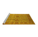 Sideview of Machine Washable Oriental Yellow Industrial Rug, wshurb3021yw