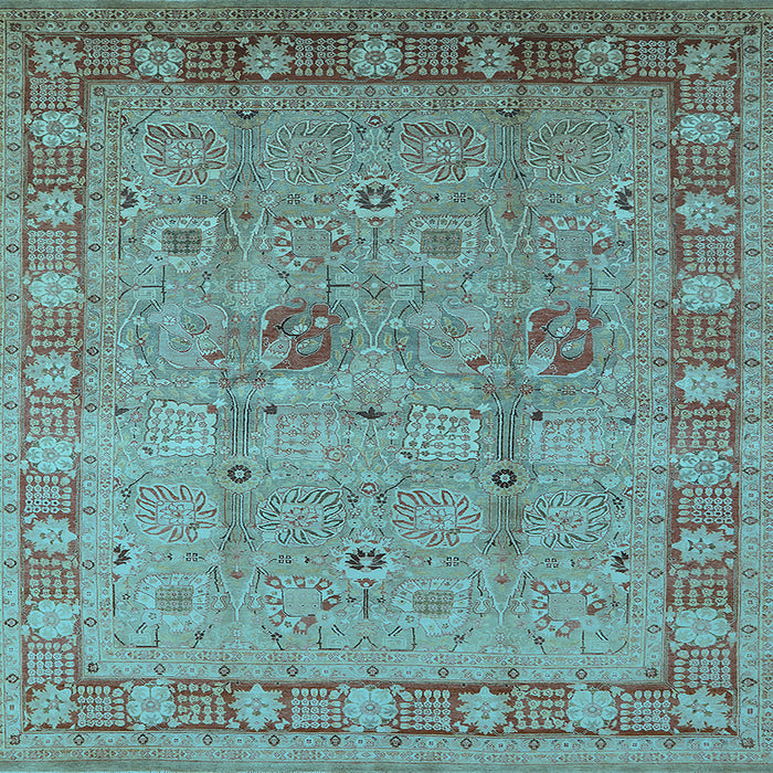 Square Oriental Light Blue Industrial Rug, urb3021lblu