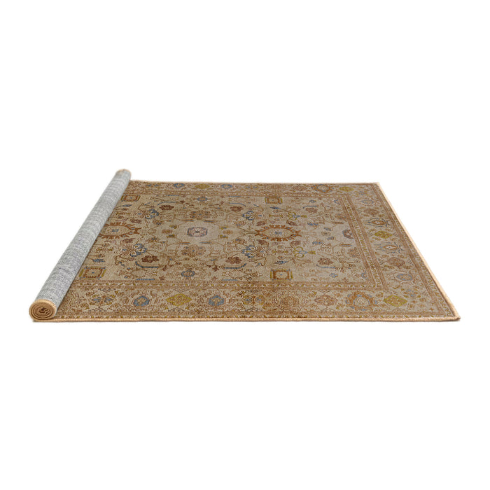 Sideview of Machine Washable Industrial Modern Light Brown Rug, wshurb3022