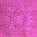 Square Machine Washable Oriental Pink Industrial Rug, wshurb3022pnk