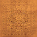 Square Oriental Orange Industrial Rug, urb3022org