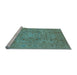 Sideview of Machine Washable Oriental Light Blue Industrial Rug, wshurb3022lblu