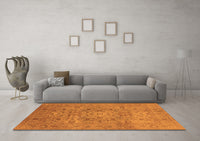 Machine Washable Oriental Orange Industrial Rug, wshurb3022org