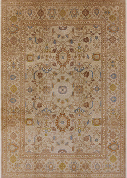 Mid-Century Modern Light Brown Oriental Rug, urb3022
