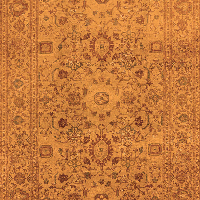 Machine Washable Oriental Orange Industrial Area Rugs, wshurb3022org