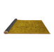 Sideview of Oriental Yellow Industrial Rug, urb3022yw