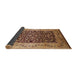 Sideview of Mid-Century Modern Brown Sand Brown Oriental Rug, urb3023