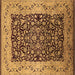 Square Oriental Brown Industrial Rug, urb3023brn