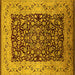 Square Oriental Yellow Industrial Rug, urb3023yw