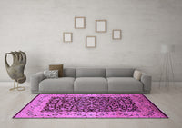 Machine Washable Oriental Purple Industrial Rug, wshurb3023pur