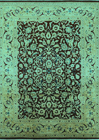 Oriental Turquoise Industrial Rug, urb3023turq