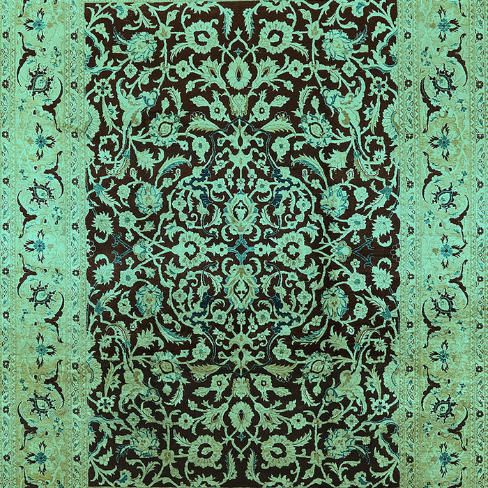 Oriental Turquoise Industrial Rug, urb3023turq