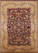 Machine Washable Industrial Modern Brown Sand Brown Rug, wshurb3023