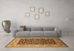 Machine Washable Oriental Brown Industrial Rug in a Living Room,, wshurb3023brn