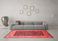 Machine Washable Oriental Red Industrial Rug, wshurb3023red