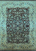 Oriental Light Blue Industrial Rug, urb3023lblu