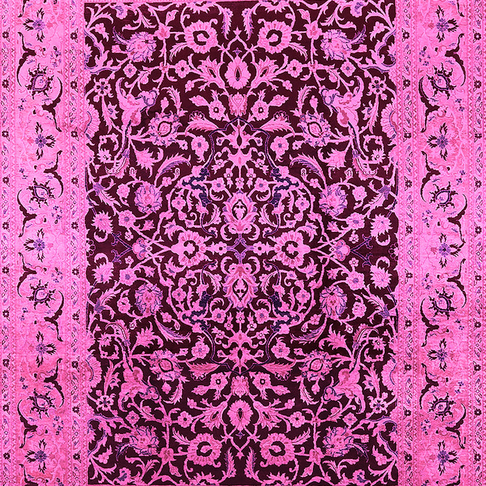 Machine Washable Oriental Pink Industrial Rug, wshurb3023pnk