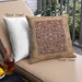 Front View of Mid-Century Modern Urban Square Brown Sand Brown Throw Pillow, 18 inch by 18 inch, pwurb3023