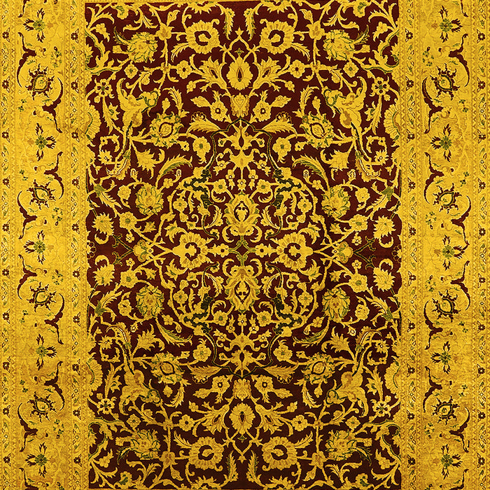 Oriental Yellow Industrial Rug, urb3023yw