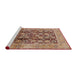 Sideview of Machine Washable Industrial Modern Sandy Brown Rug, wshurb3024