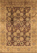 Machine Washable Oriental Brown Industrial Rug, wshurb3024brn