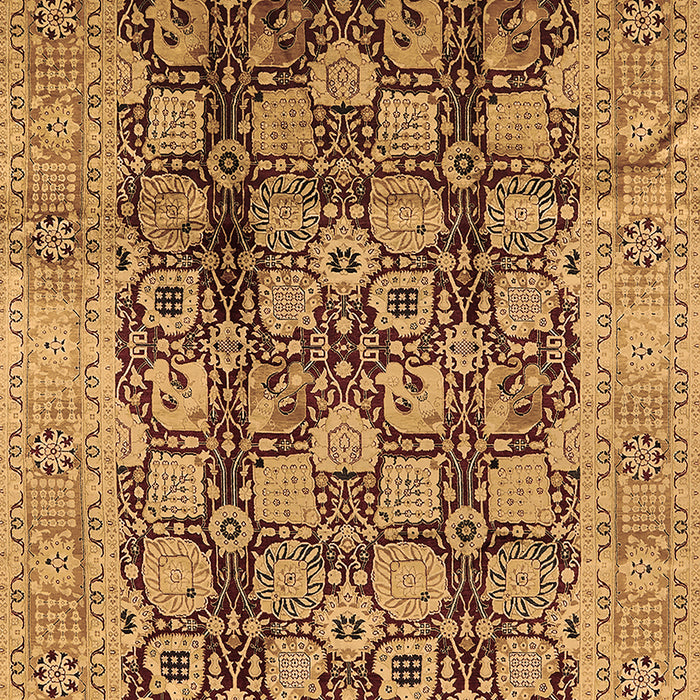 Machine Washable Oriental Brown Industrial Rug, wshurb3024brn