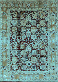 Oriental Light Blue Industrial Rug, urb3024lblu